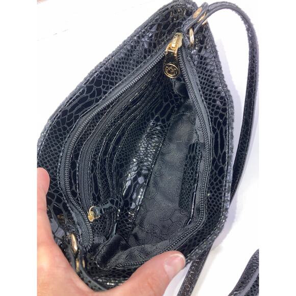 MICHAEL KORS, SMALL BLACK ANIMAL PRINT CROSSBODY BAG - Picture 7 of 12